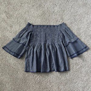 american eagle striped strapless top 🤍 m